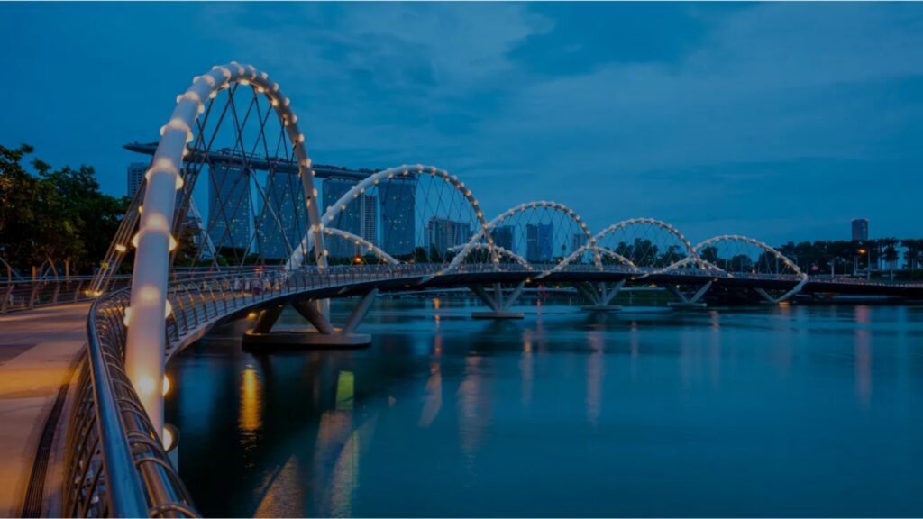 My Magical Walk Across Helix Bridge at Night beautiful views i experienced from the helix bridge