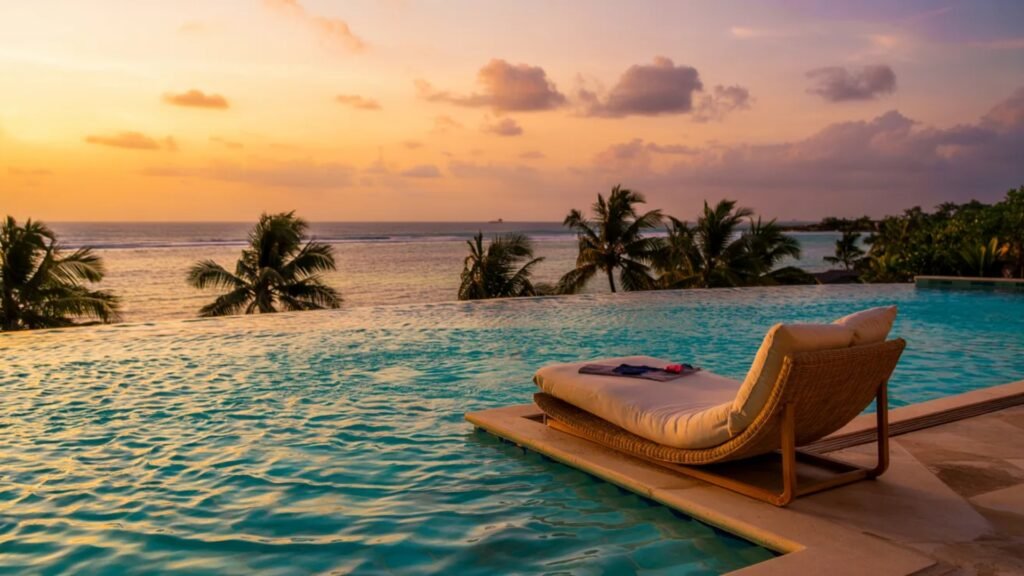 experiencing the infinity pool view