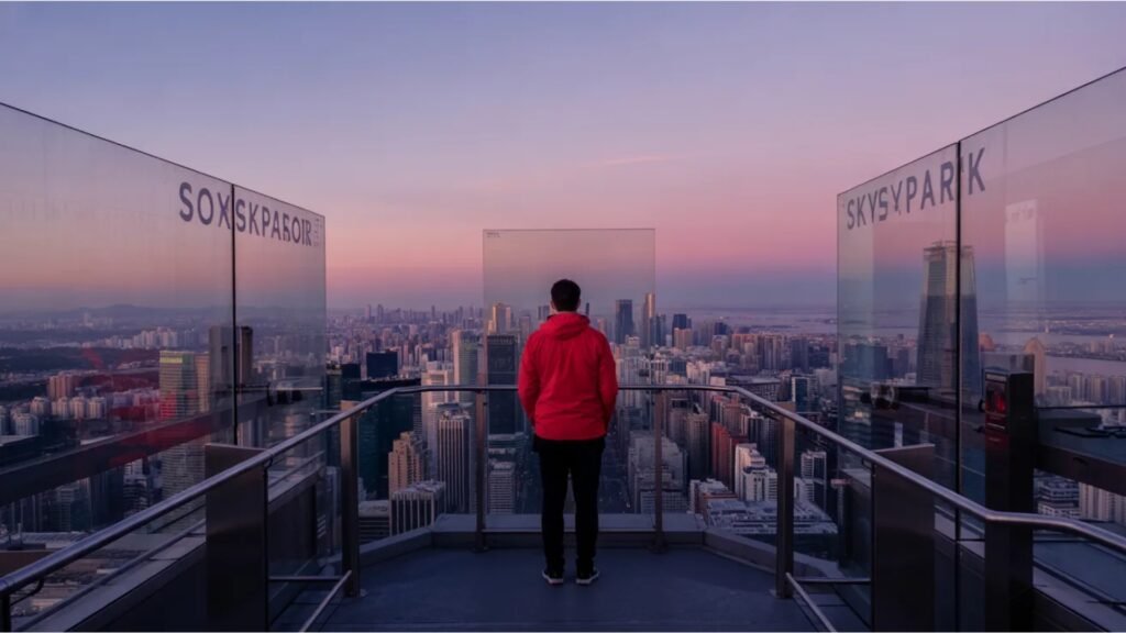 exploring the skypark observation deck