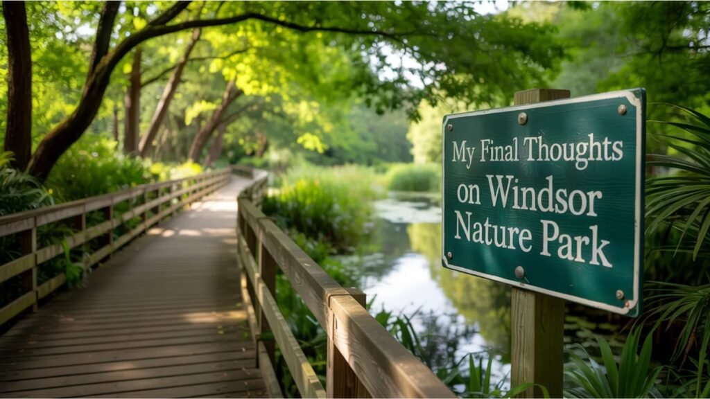my final thoughts on windsor nature park