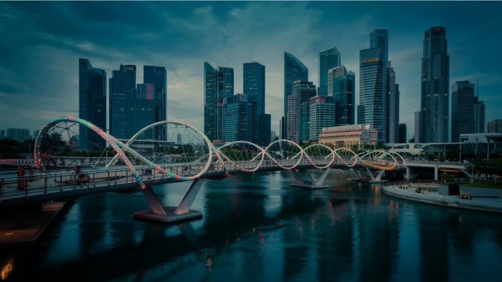 My Magical Walk Across Helix Bridge at Night the moment i first discovered the helix bridge