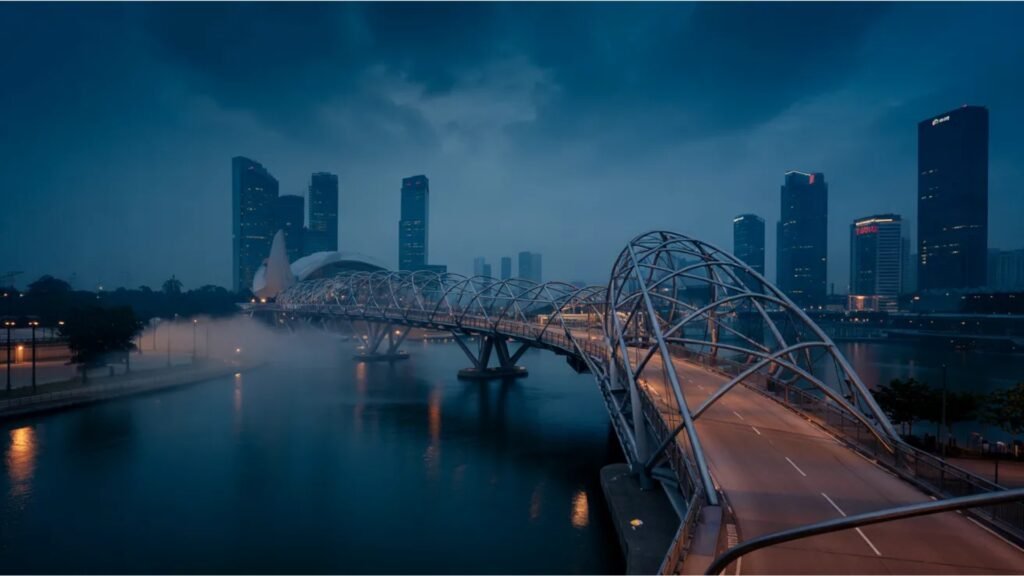 helix bridge night photography guide