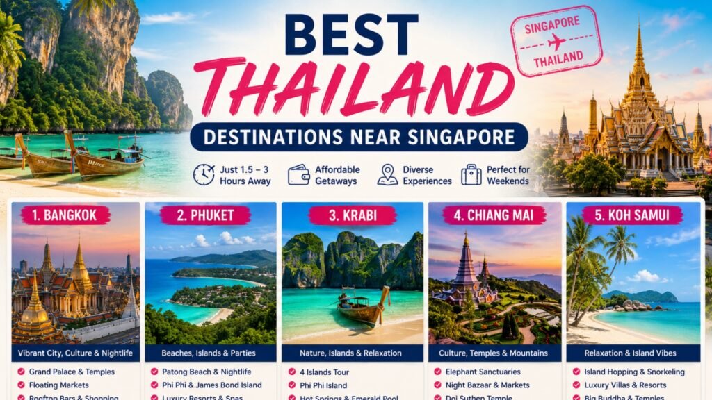 best thailand destinations near singapore
